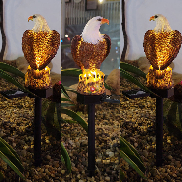 Outdoor Eagle Owl Statue LED Solar Garden Light Waterproof Lawn Lamp | Stornfield