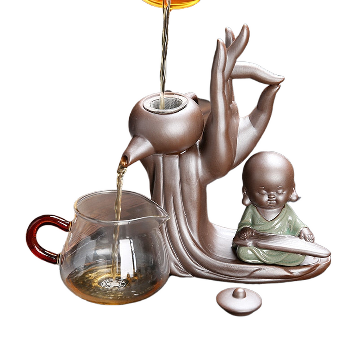 Stornfield | Ebony Tea Ceremony Accessories Set of Six Gentlemen Purple Clay Tea Set Tea Cabinet Filter Small Monk Decoration
