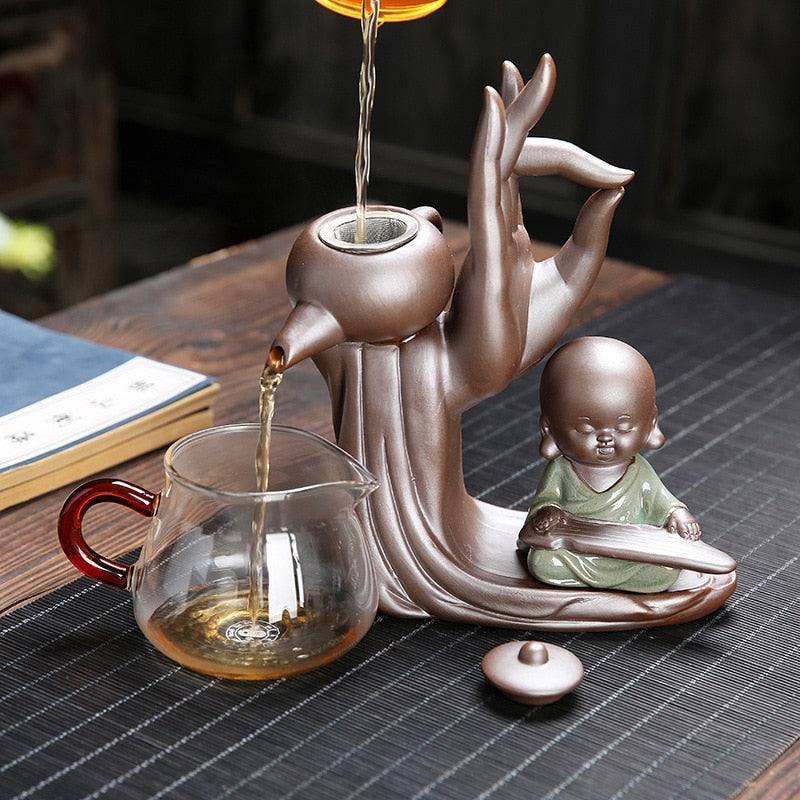 Stornfield | Ebony Tea Ceremony Accessories Set of Six Gentlemen Purple Clay Tea Set Tea Cabinet Filter Small Monk Decoration
