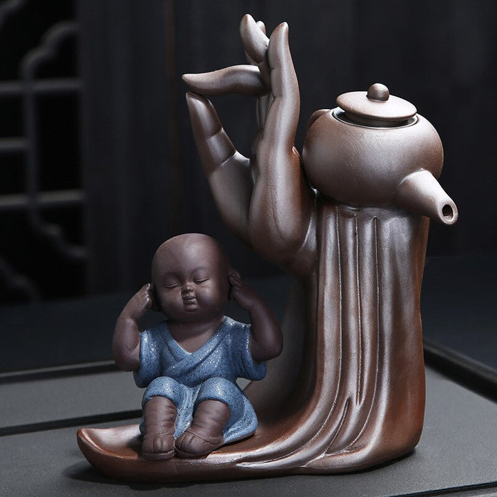 Stornfield | Ebony Tea Ceremony Accessories Set of Six Gentlemen Purple Clay Tea Set Tea Cabinet Filter Small Monk Decoration