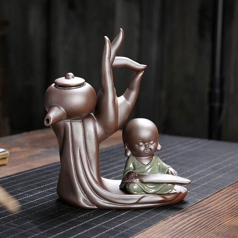 Stornfield | Ebony Tea Ceremony Accessories Set of Six Gentlemen Purple Clay Tea Set Tea Cabinet Filter Small Monk Decoration