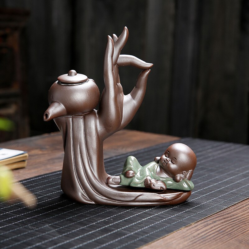 Stornfield | Ebony Tea Ceremony Accessories Set of Six Gentlemen Purple Clay Tea Set Tea Cabinet Filter Small Monk Decoration