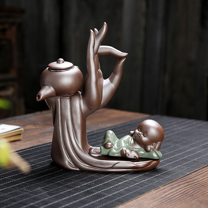 Stornfield | Ebony Tea Ceremony Accessories Set of Six Gentlemen Purple Clay Tea Set Tea Cabinet Filter Small Monk Decoration