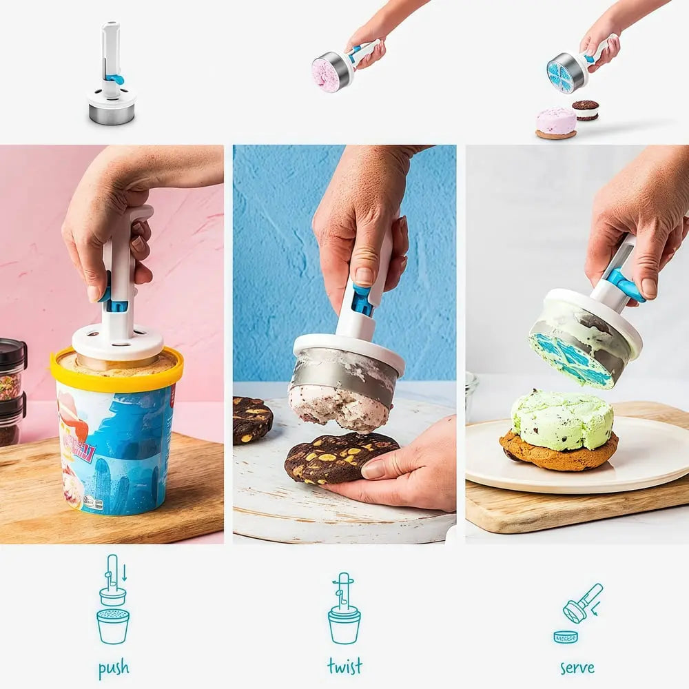Stornfield | Stainless Steel Ice Cream Scoop – With One-Hand Release & Ergonomic Handle