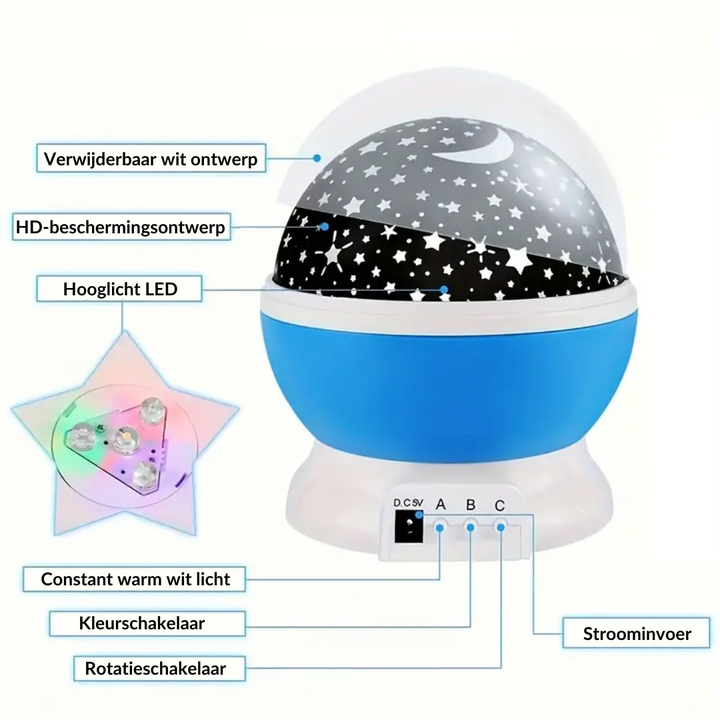 Star Projector Night Light - Luna | Stornfield