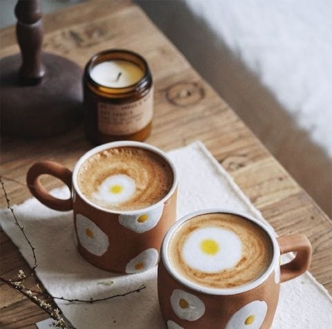 Egg hand-painted coffee mug | Stornfield