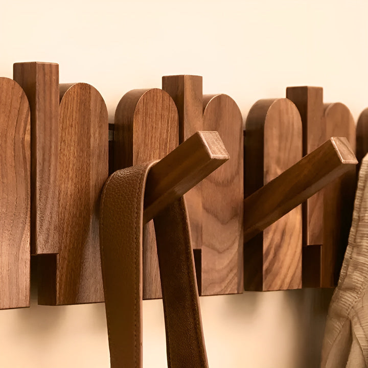 FoldaStornfielde wardrobe rail made of wood – Stylish wall hook rail | Space-saving solution for any room | Stornfield