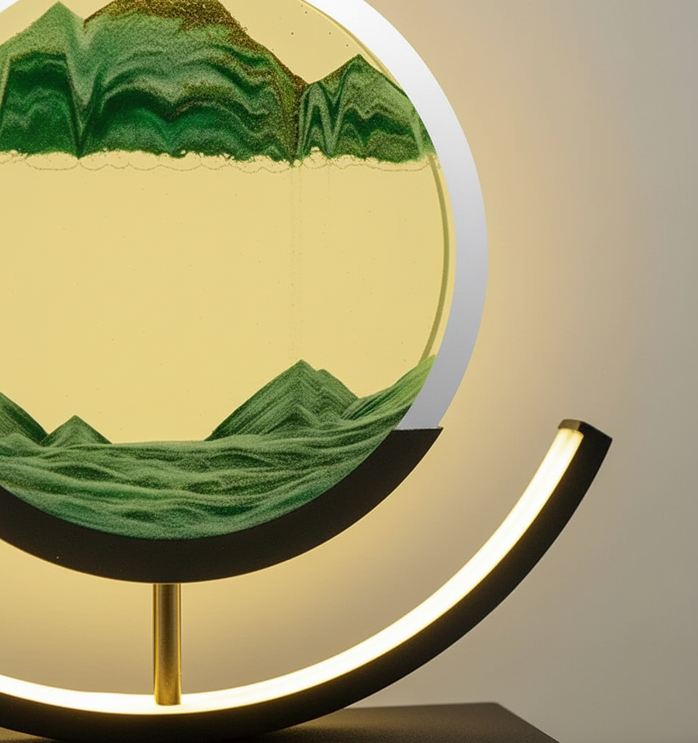 DuneGlow Table Lamp – Handmade Ambient Lamp with Soothing Light and Modern Design | Stornfield