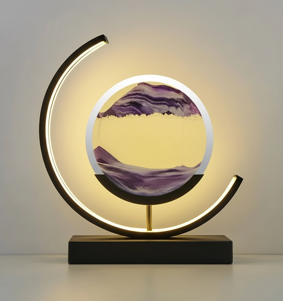 DuneGlow Table Lamp – Handmade Ambient Lamp with Soothing Light and Modern Design | Stornfield