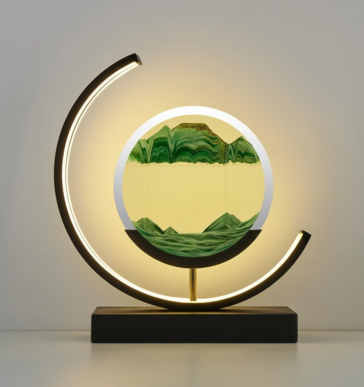 DuneGlow Table Lamp – Handmade Ambient Lamp with Soothing Light and Modern Design | Stornfield