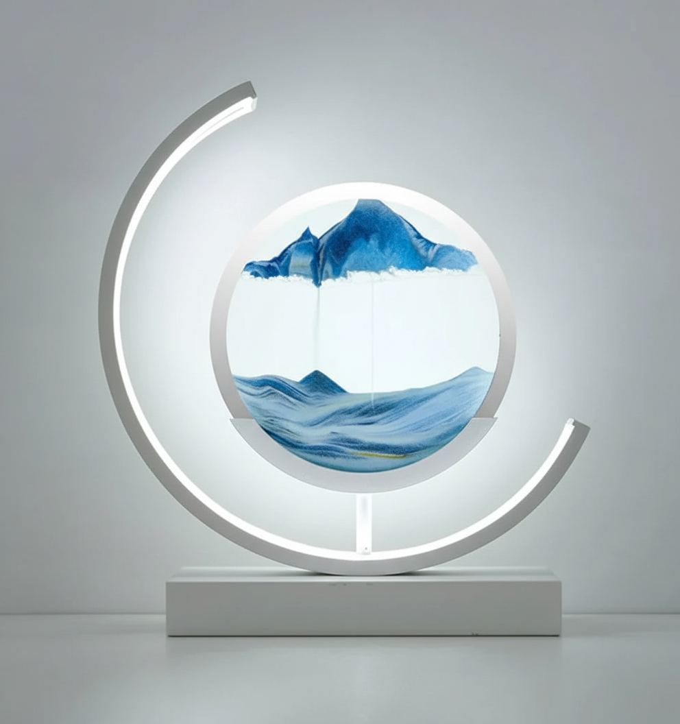 DuneGlow Table Lamp – Handmade Ambient Lamp with Soothing Light and Modern Design | Stornfield