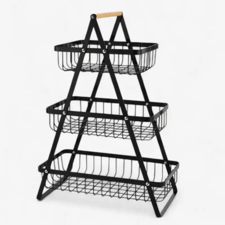Storage basket with carrying handle & bead decoration | Stornfield