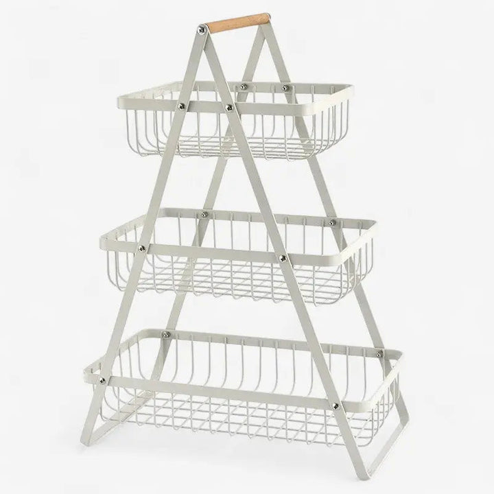Storage basket with carrying handle & bead decoration | Stornfield