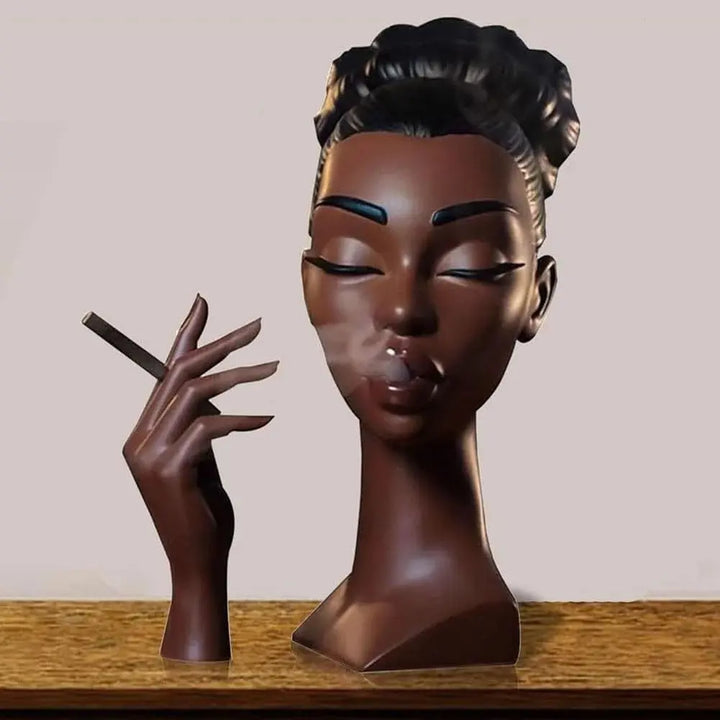 Stornfield | Elegant Incense Holder in the Form of a Black Woman's Head