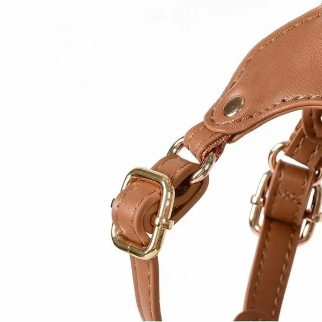 Adjustable Leather Dog Harness with Custom Engraving Stornfield