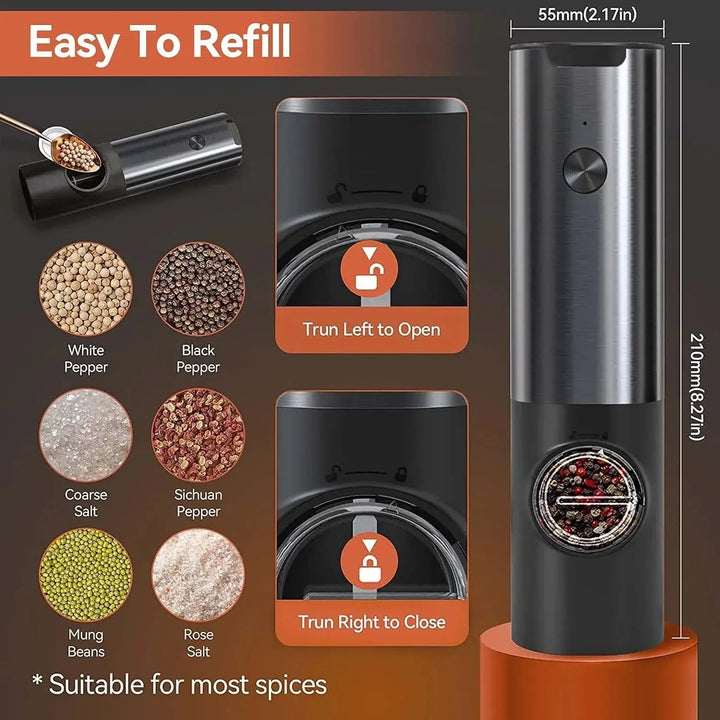 Electric spice grinder set with USB-C charging station | Stornfield