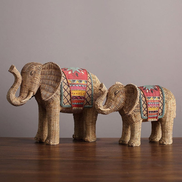 Stornfield Rattan Elephant Statue