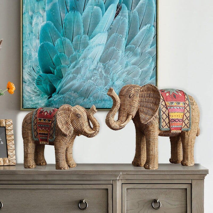 Stornfield Rattan Elephant Statue