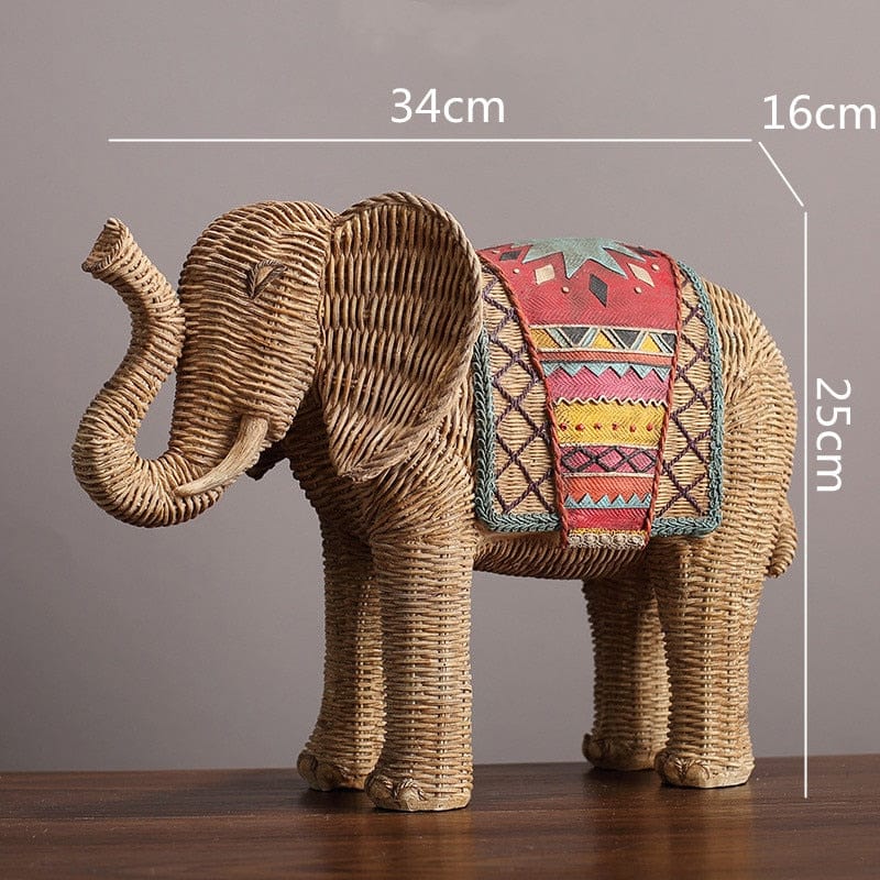 Elephant Rattan Statue | Stornfield
