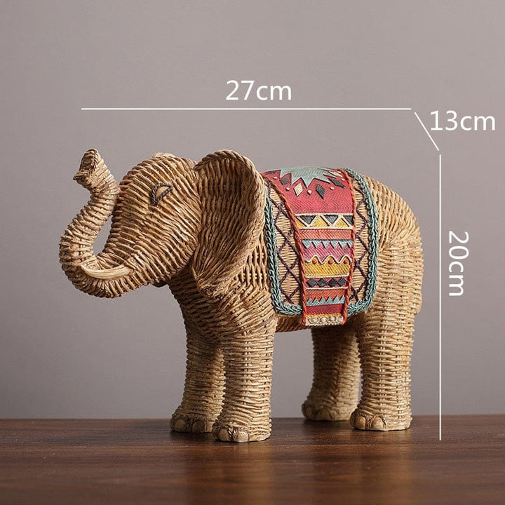 Elephant Rattan Statue | Stornfield