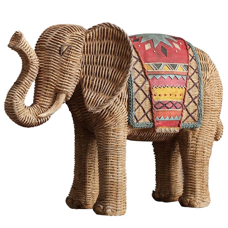 Elephant Rattan Statue | Stornfield