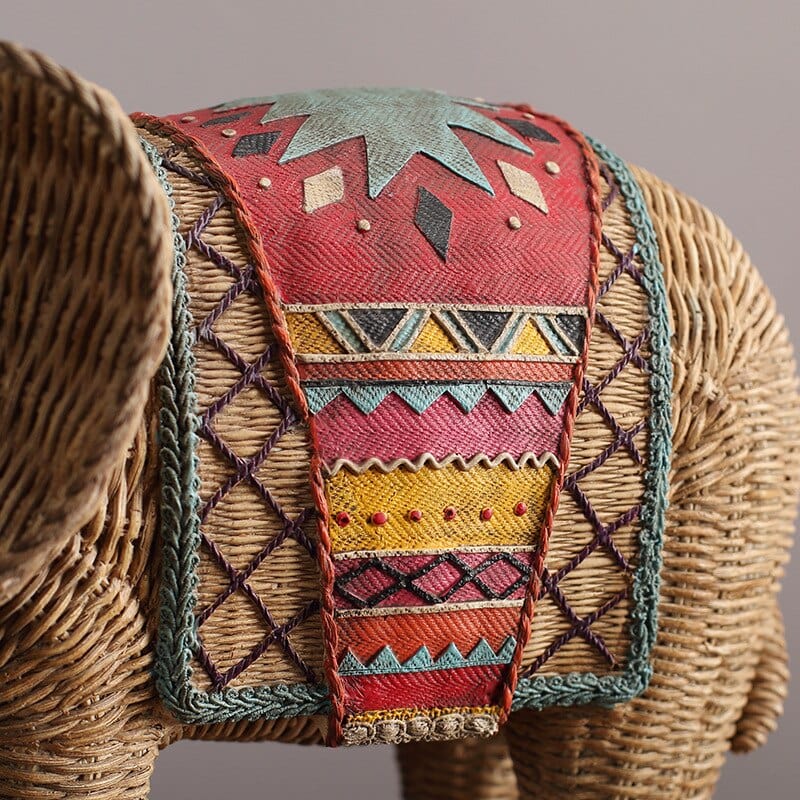 Stornfield Rattan Elephant Statue