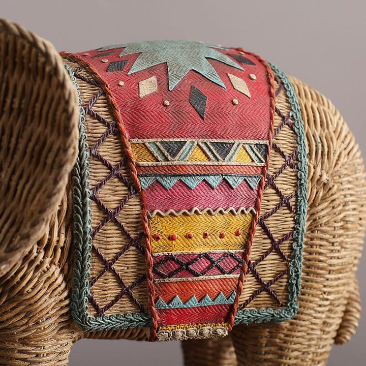 Elephant Rattan Statue | Stornfield