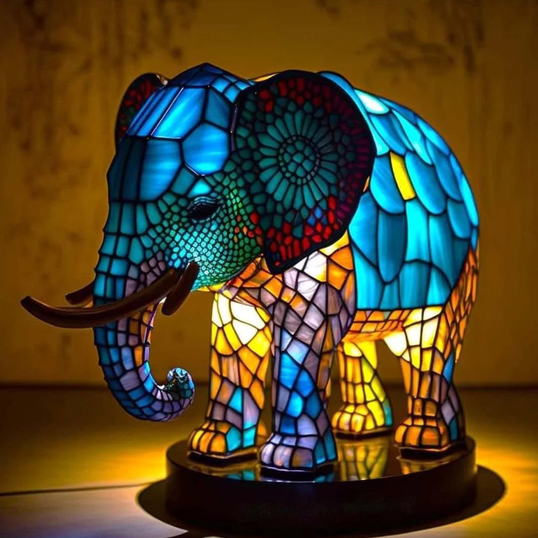Stornfield | Animal Stained Glass Table Lamp Ornament