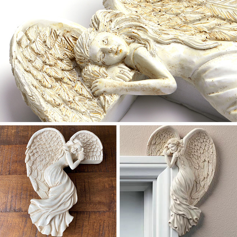 Angel wing door frame decoration in resin | Stornfield