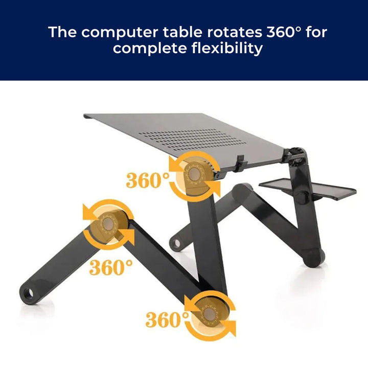 ErgoElevate Adjustable Laptop Stand | for Bed - Sofa - Desk - Cooling Function for Comfort and Productivity Stornfield