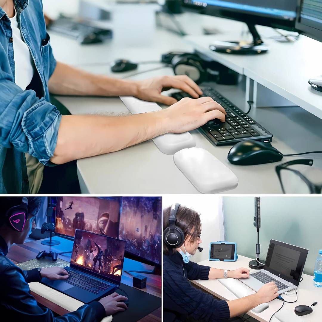 ErgoSupport Wrist Rest Pad | for Mouse and Keyboard - Elevates Wrist - Reduces Strain Pain Stornfield