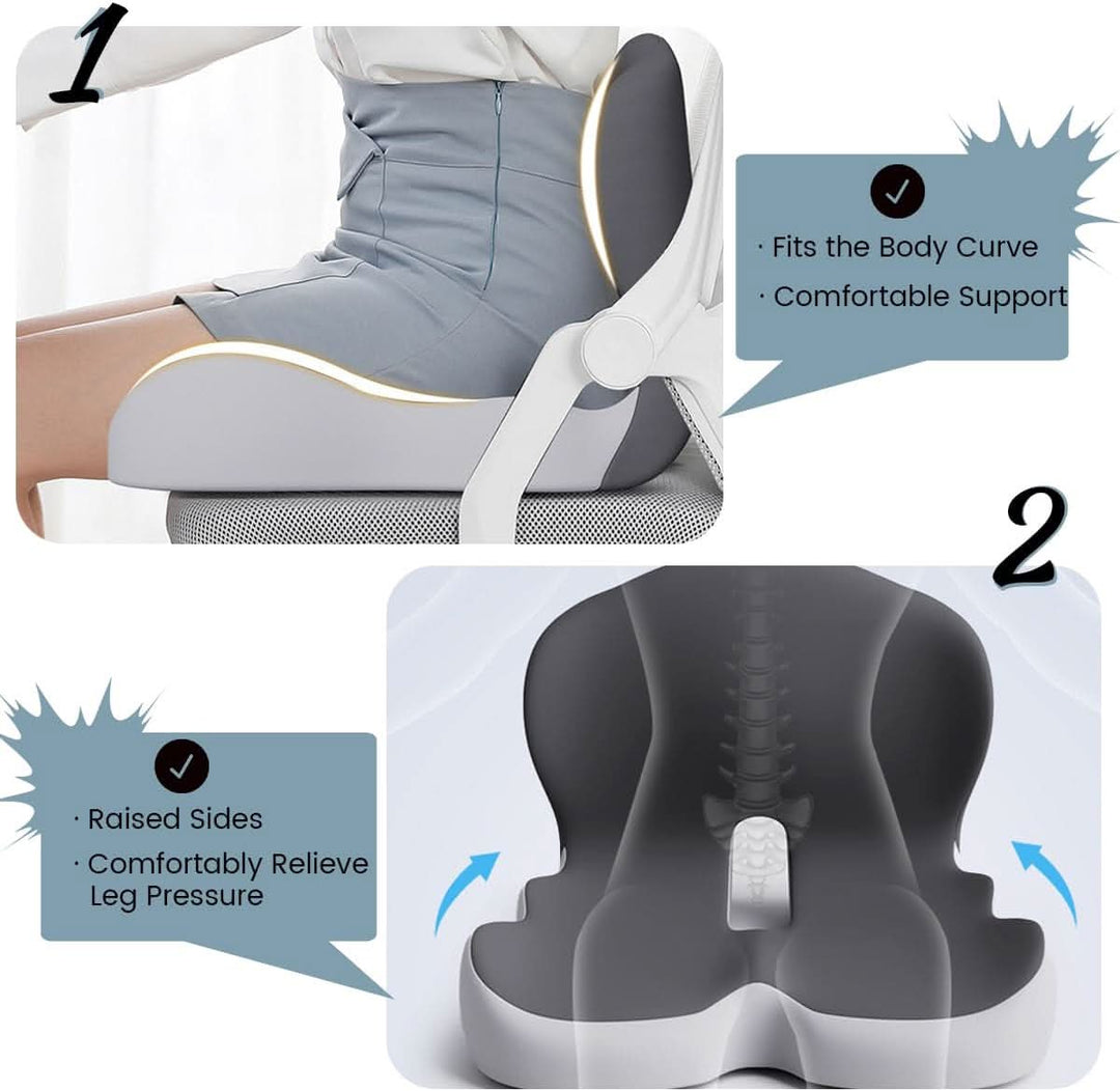 ErgoComfort Pad Memory Foam Seat Cushion | Stornfield