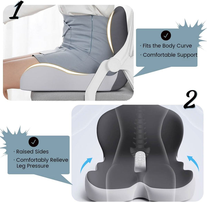ErgoComfort Pad Memory Foam Seat Cushion | Stornfield