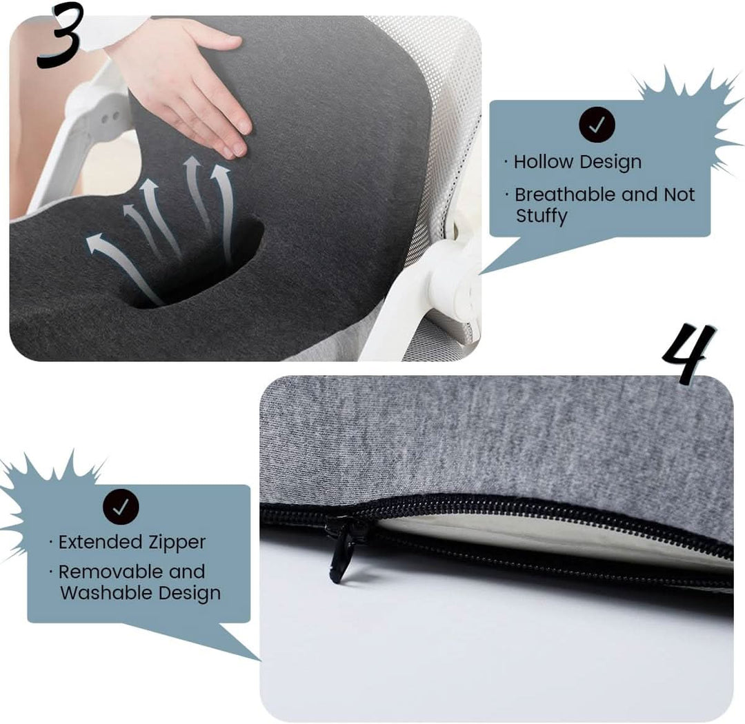 ErgoComfort Pad Memory Foam Seat Cushion | Stornfield