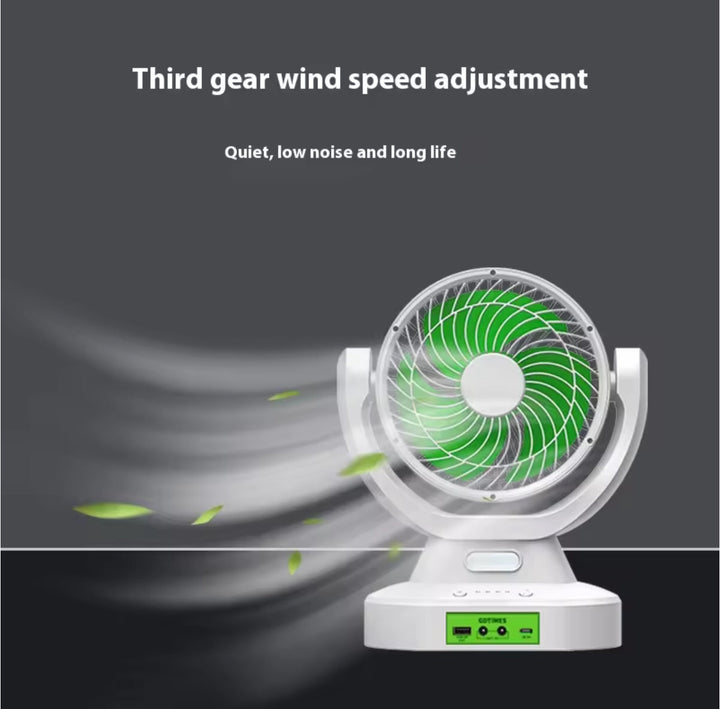 Solar Fan With Multifunction Light | Stornfield