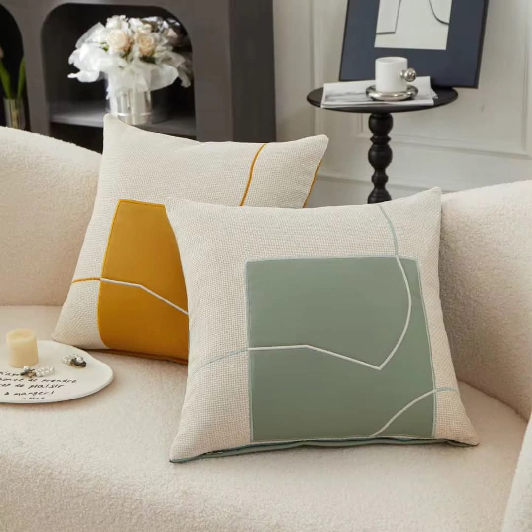 Stornfield | Geometric Embroidered Cushion Cover