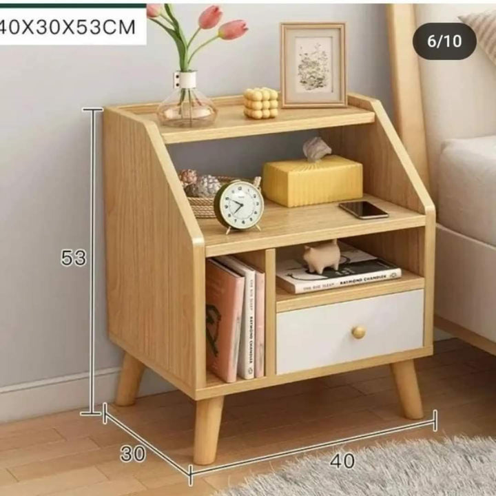 Stornfield | Wooden Nightstand with Drawer