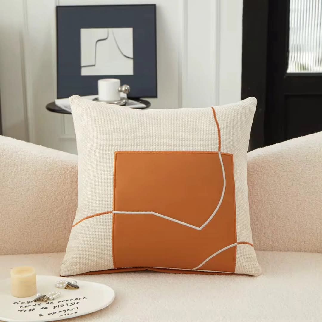 Stornfield | Geometric Embroidered Cushion Cover