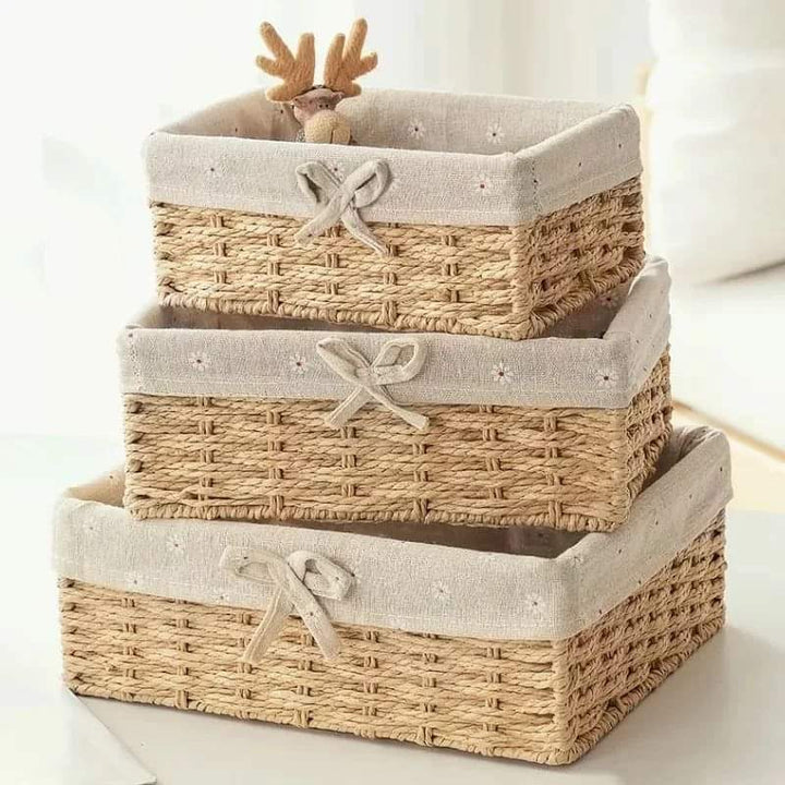 Stornfield | 3-Piece Rattan Basket Set