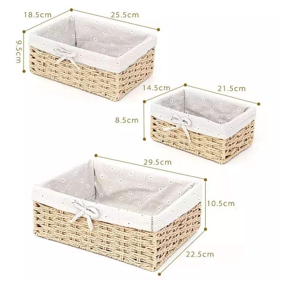 Stornfield | 3-Piece Rattan Basket Set