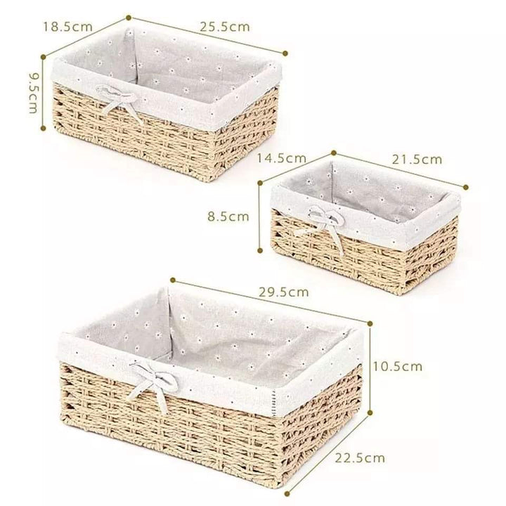 Stornfield | 3-Piece Rattan Basket Set