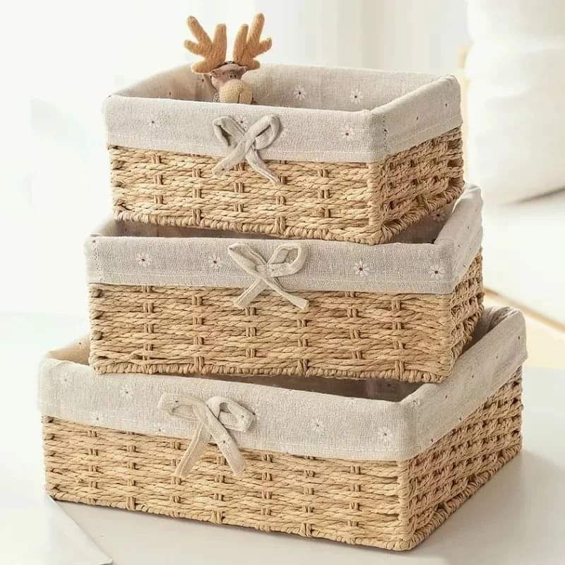 Stornfield | 3-Piece Rattan Basket Set