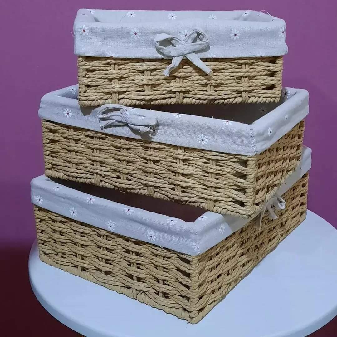 Stornfield | 3-Piece Rattan Basket Set