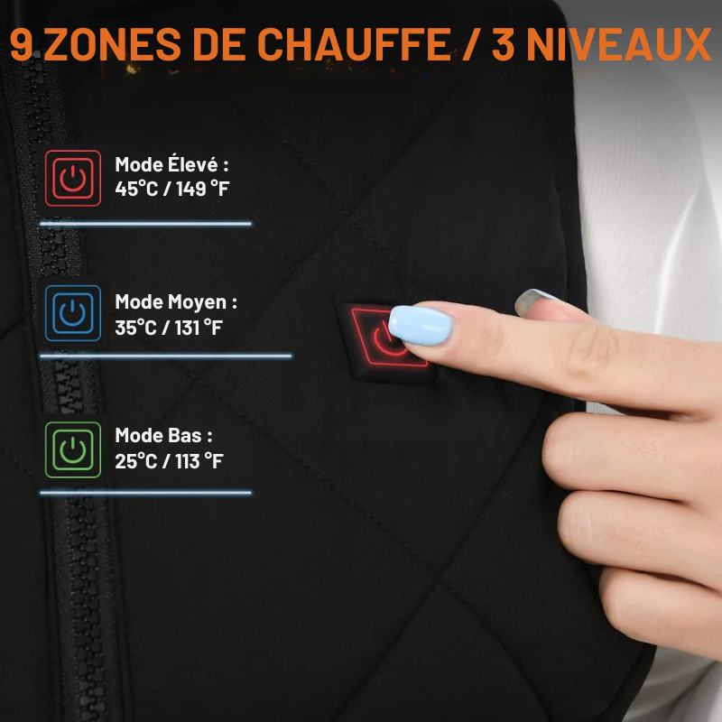 Stornfield | Heated vest for women with dual control and 9 heating zones – comfort and warmth for every season