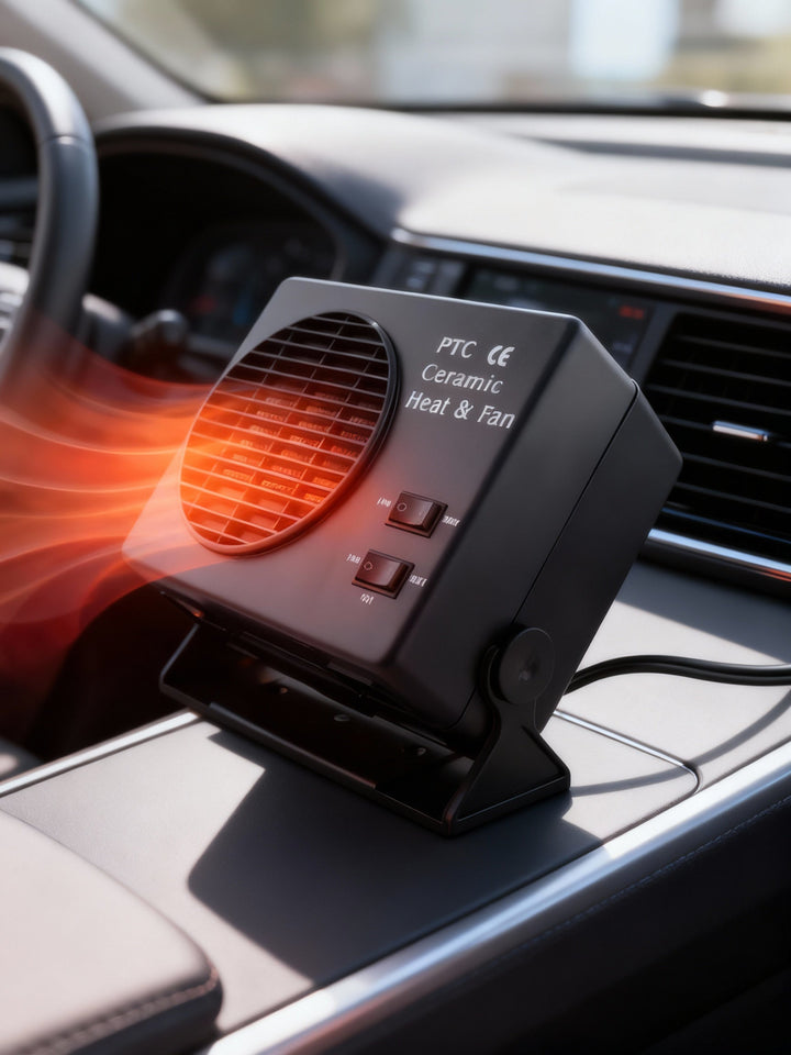 Stornfield | 12V Ceramic Car Heater Fan | 150W-300W | Portable Defroster w/ Automatic Thermostat