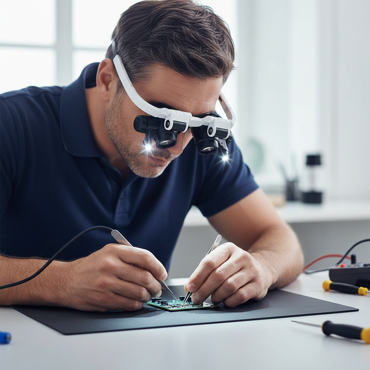 Stornfield | Magnifying glasses with LED lamps for double eyes