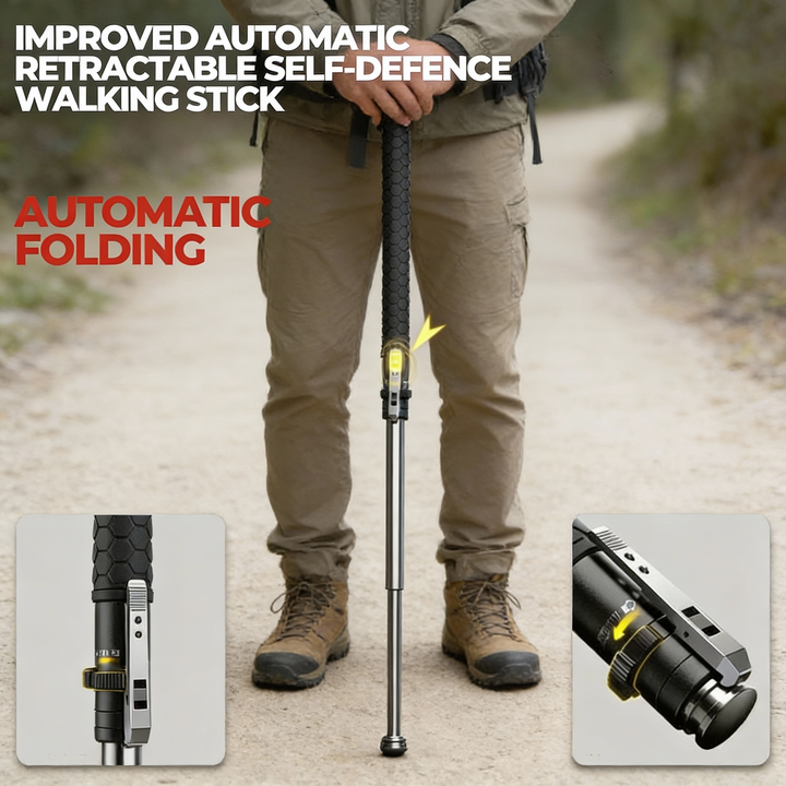 Stornfield | Automatic Hiking Walking Stick Safety Trekking Pole with LED Light