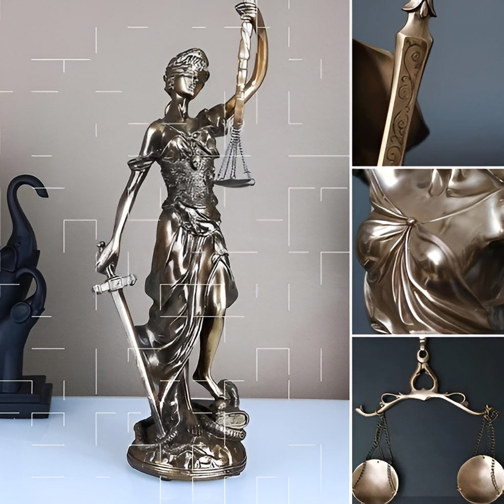 Statue of the Goddess of Justice – An elegant decorative sculpture of Justitia | Stornfield