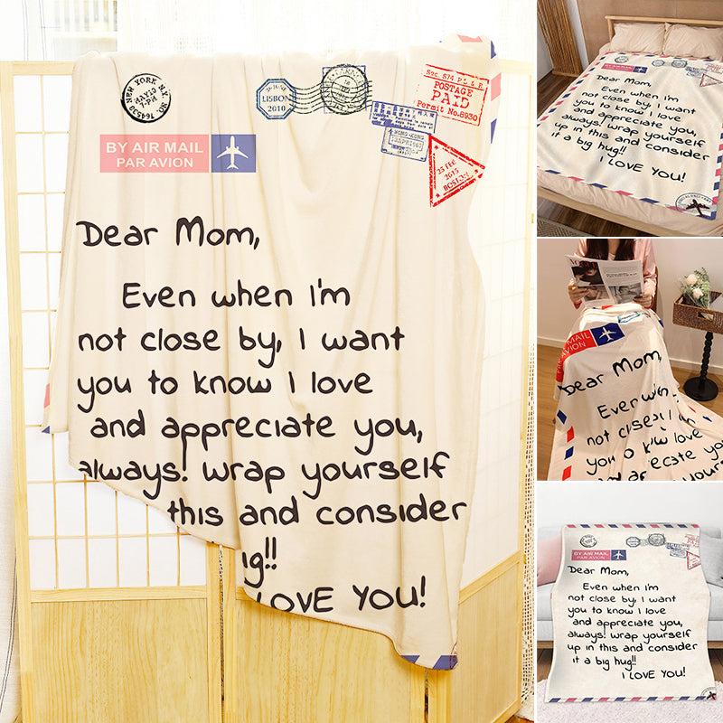 Letter Printed Flannel Throw Blanket Gift for Mom | Stornfield