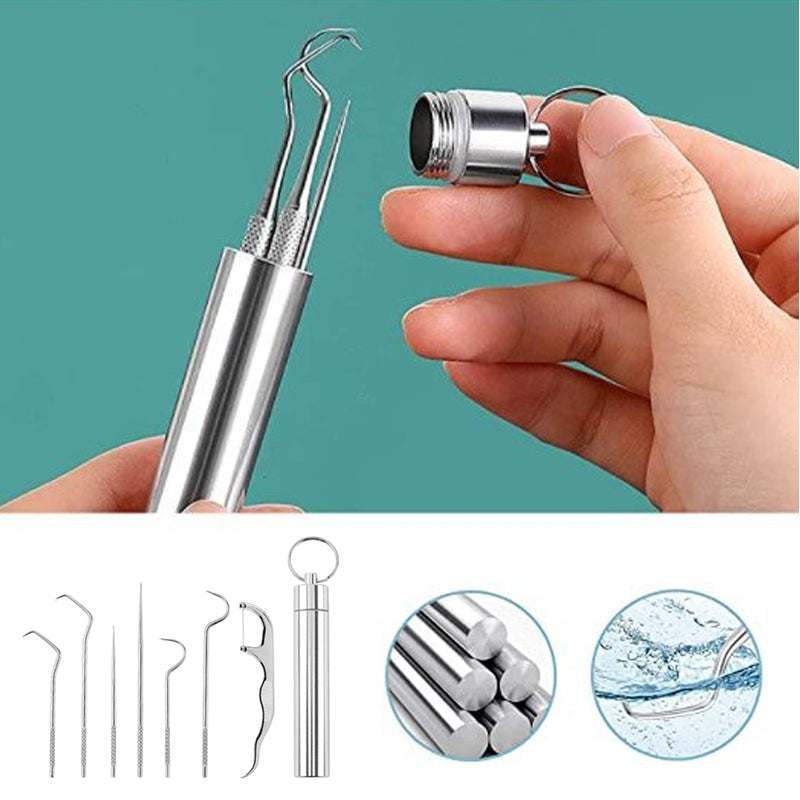 Toothpick set made of stainless steel (7 pieces) | Stornfield